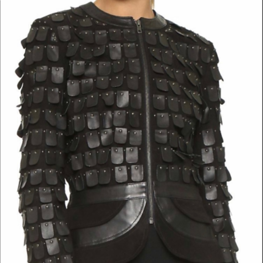 NWT Tamara Mellon leather & suede jacket